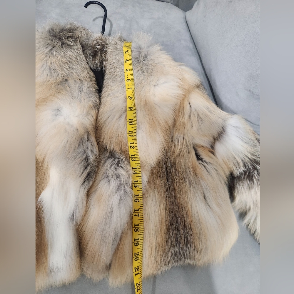 REAL Golden Island Fox Fur Coat - Picture 5 of 7